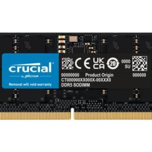 16GB DDR5 4800MHz SODIMM Laptop RAM - Crucial