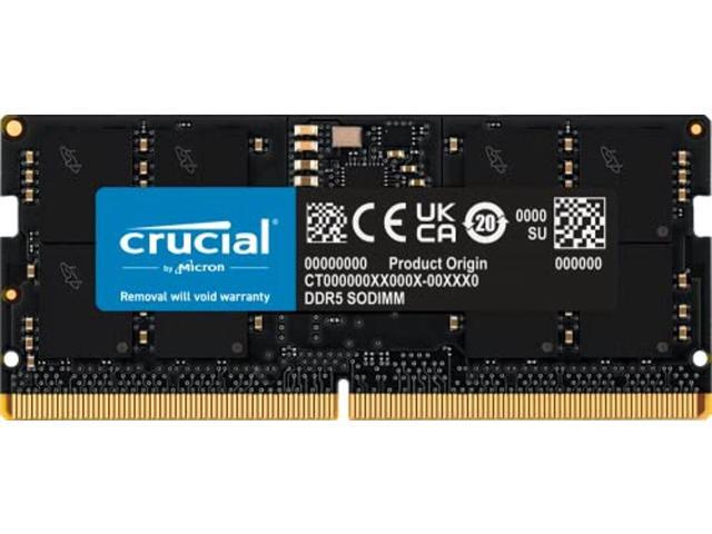 16GB DDR5 4800MHz SODIMM Laptop RAM - Crucial